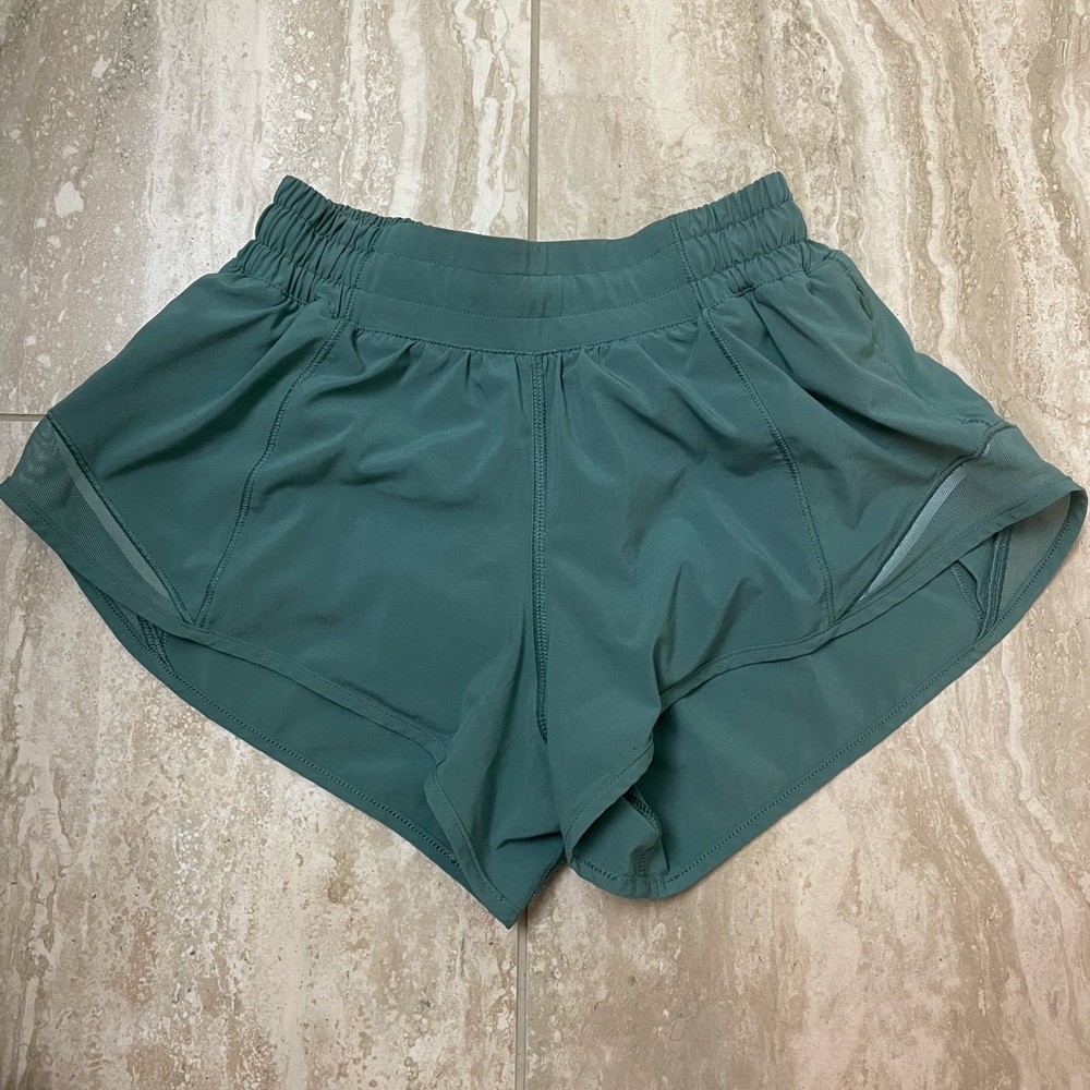 Greenish/ Blue 2.5 inch lululemon shorts size 2